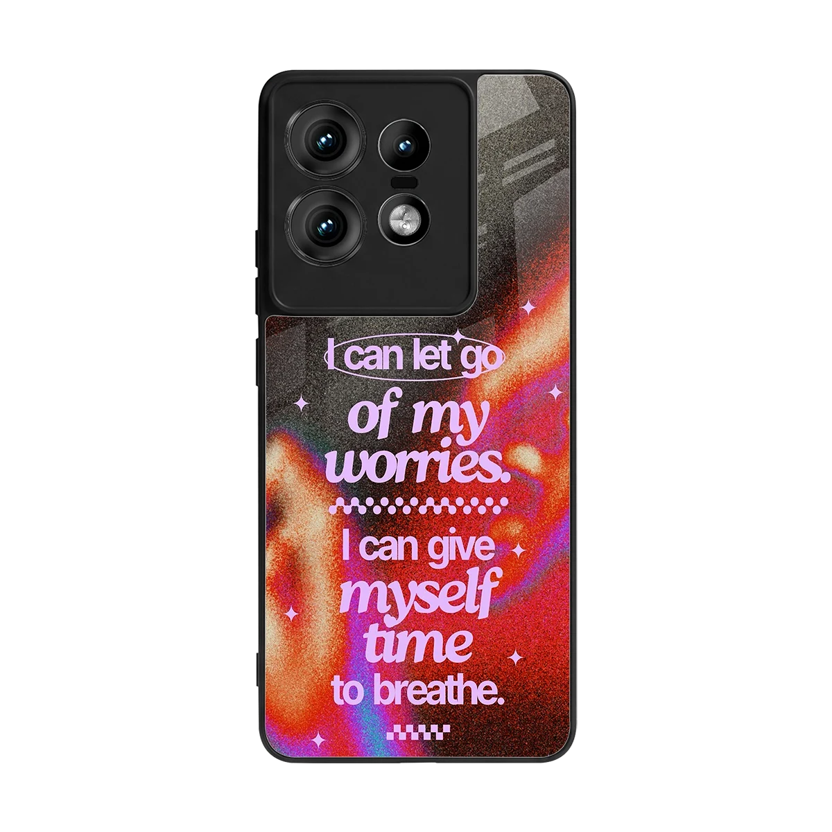 No Worries back phone cover | glass case for motorola edge 50 pro
