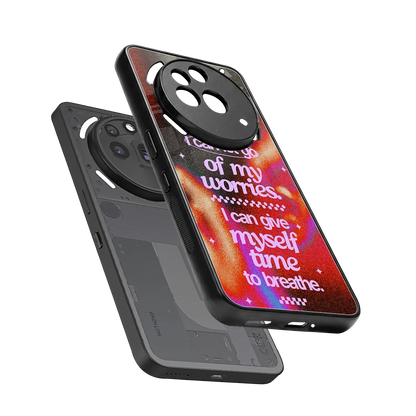 No Worries sleek nothing phone 3a pro cover with tempered glass back and TPU edges