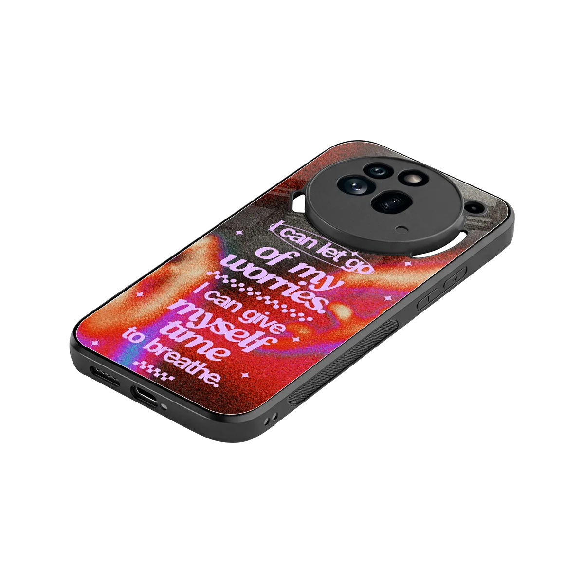 No Worries stylish phone case for nothing phone 3a pro | glossy glass and slim fit