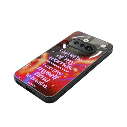 No Worries stylish phone case for nothing phone 3a | glossy glass and slim fit
