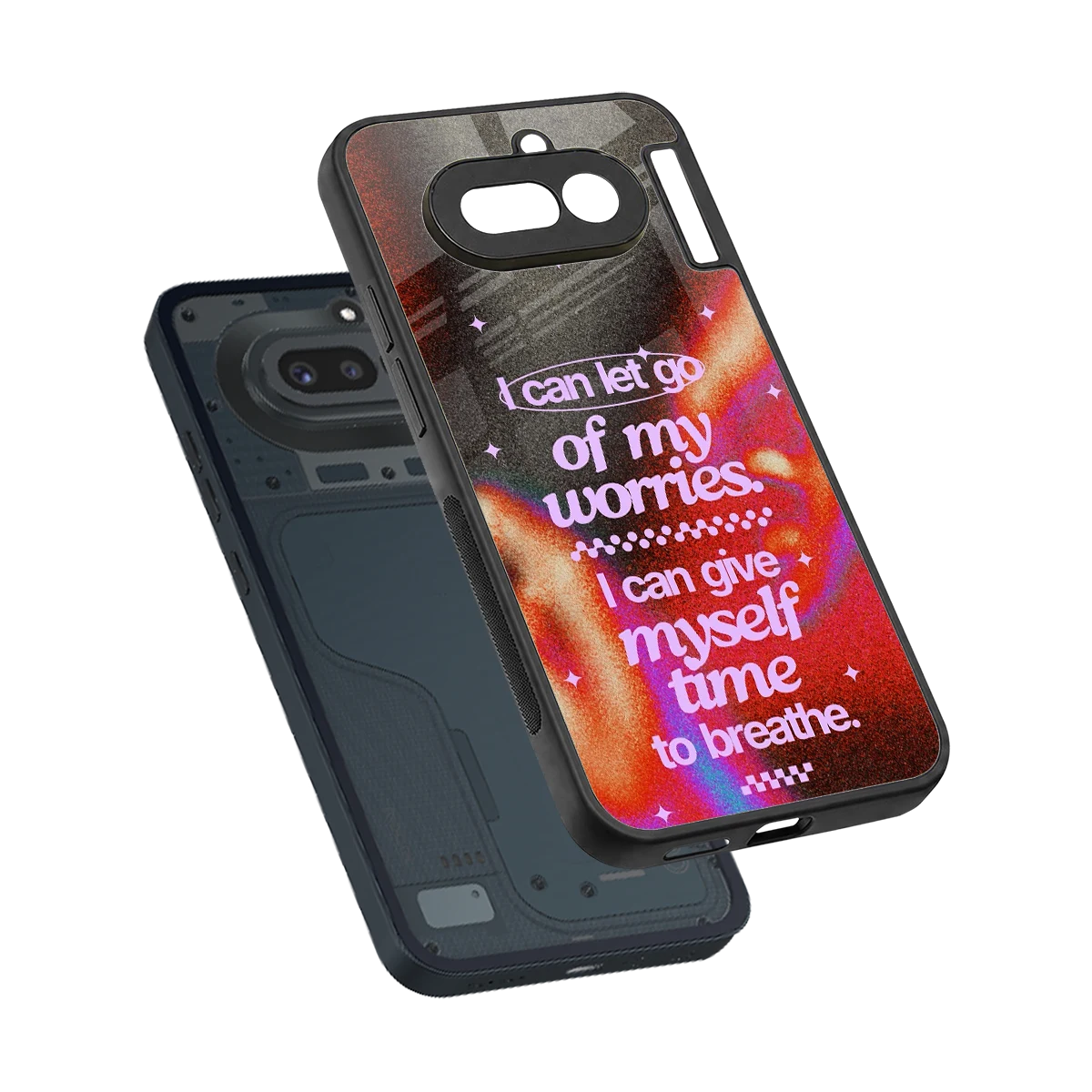No Worries sleek nothing phone 4a cover with tempered glass back and TPU edges