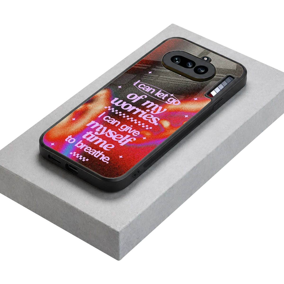 No Worries stylish phone case for nothing phone 4a | glossy glass and slim fit