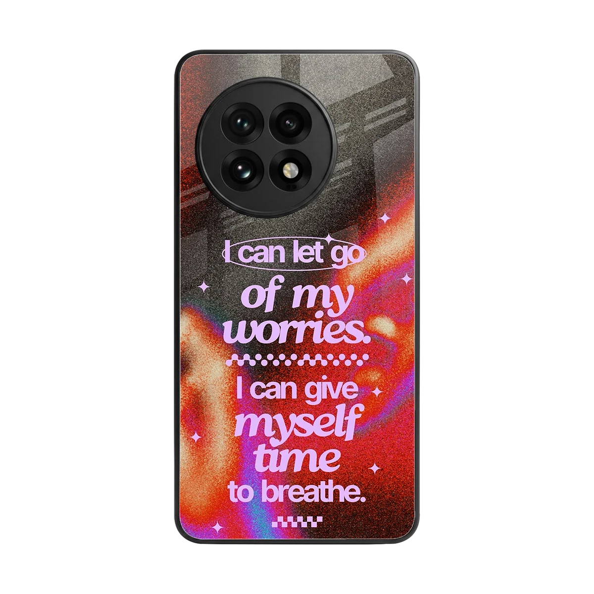 No Worries back phone cover | glass case for oneplus 13r