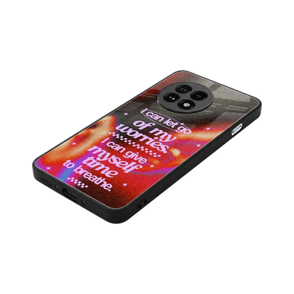 No Worries stylish phone case for oneplus 13r | glossy glass and slim fit