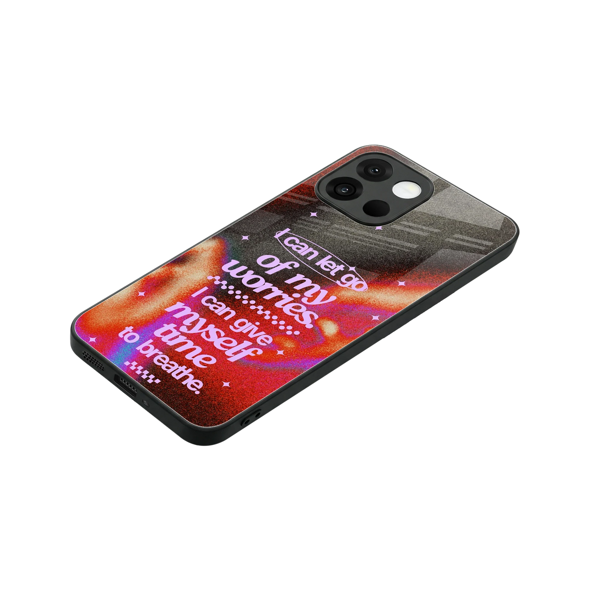 No Worries stylish phone case for oneplus 13s | glossy glass and slim fit