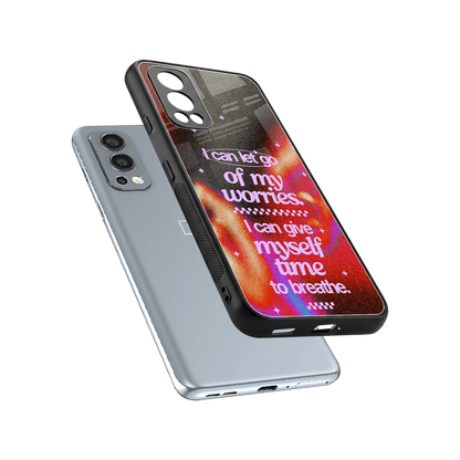 No Worries sleek oneplus nord 2 cover with tempered glass back and TPU edges