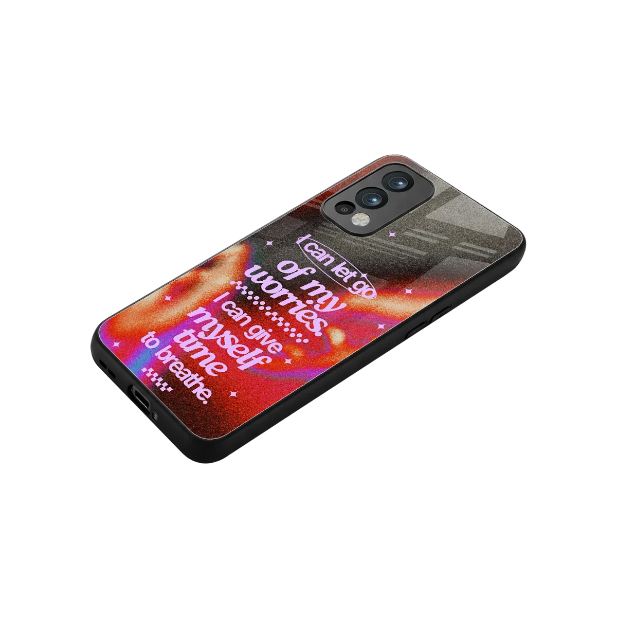 No Worries stylish phone case for oneplus nord 2 | glossy glass and slim fit