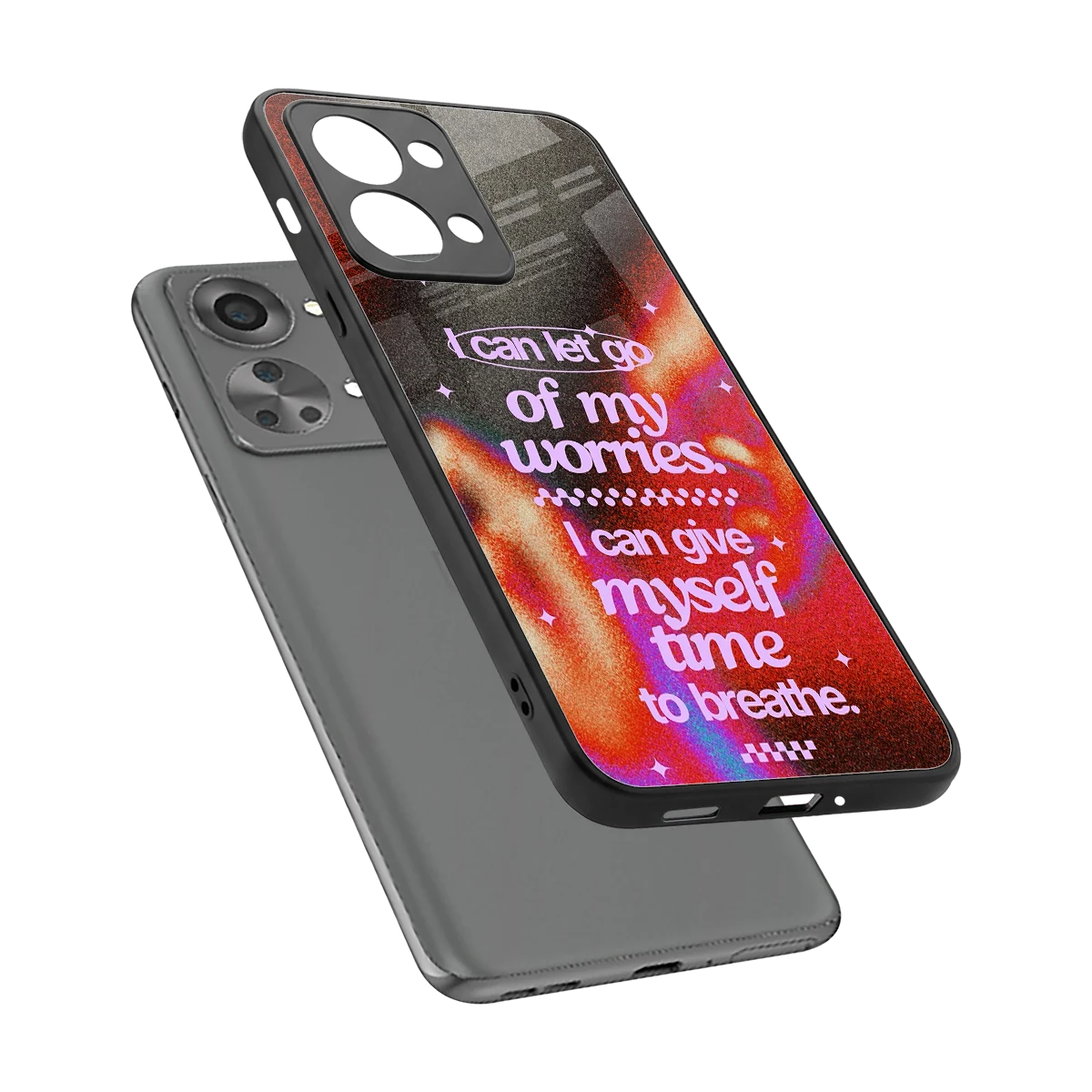 No Worries sleek oneplus nord 2t cover with tempered glass back and TPU edges