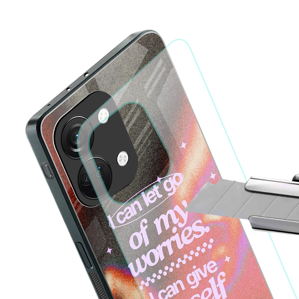 No Worries stylish phone case for oneplus nord 3 | glossy glass and slim fit
