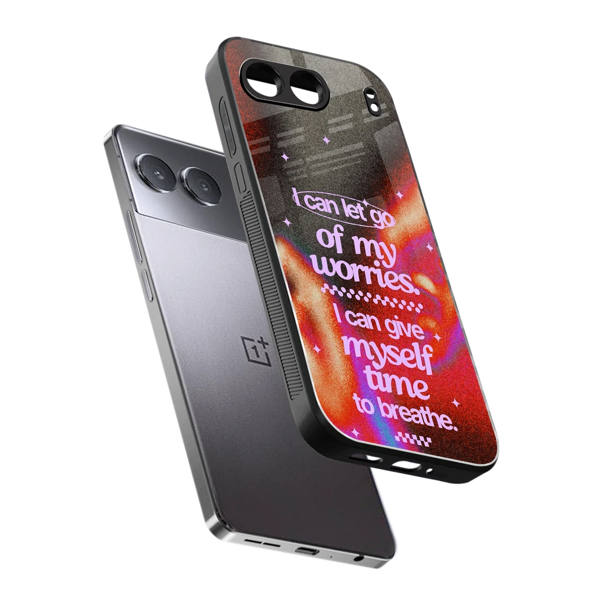 No Worries sleek oneplus nord 4 cover with tempered glass back and TPU edges