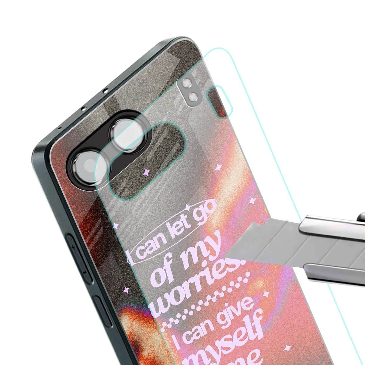 No Worries stylish phone case for oneplus nord 4 | glossy glass and slim fit