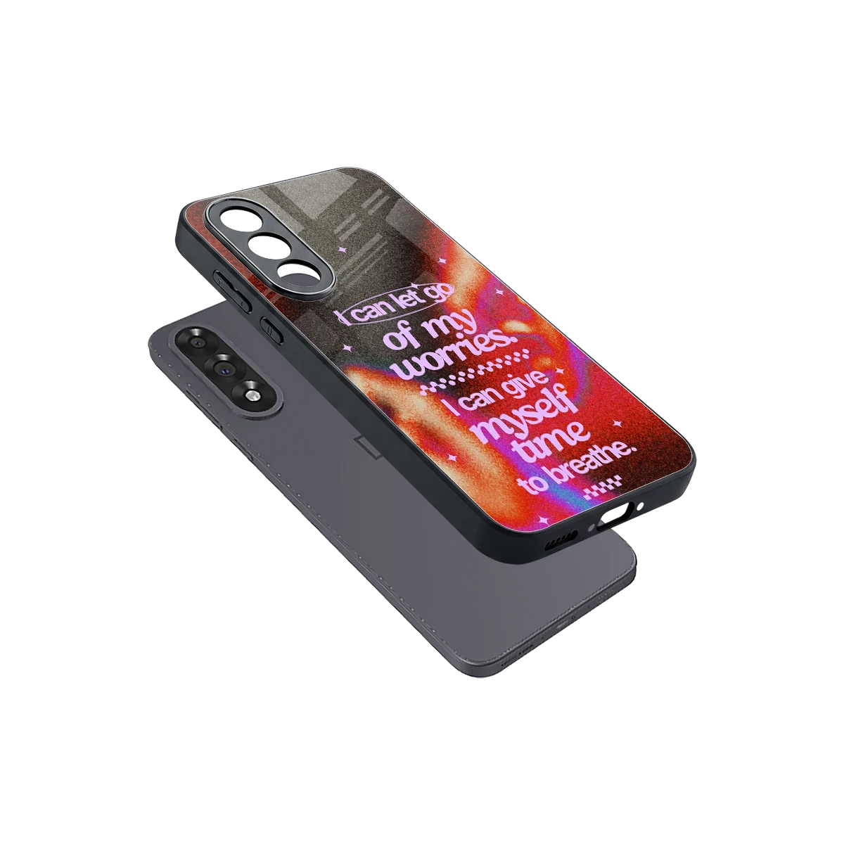 No Worries sleek oneplus nord 5 cover with tempered glass back and TPU edges