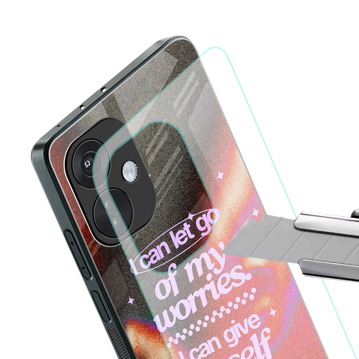 No Worries stylish phone case for oneplus nord ce 3 | glossy glass and slim fit
