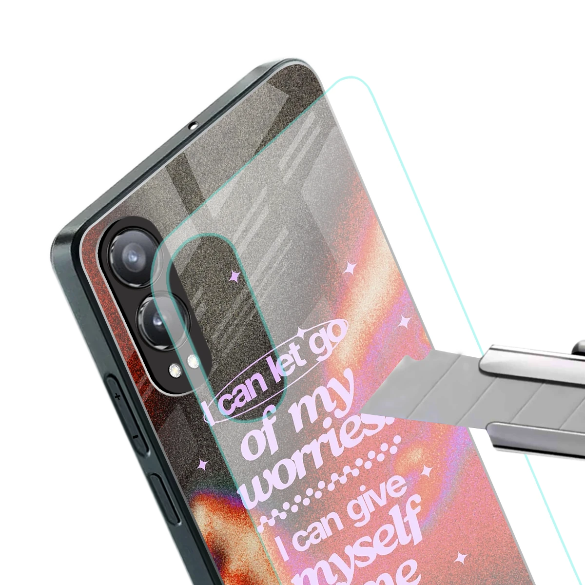 No Worries stylish phone case for oneplus nord ce 4 lite | glossy glass and slim fit