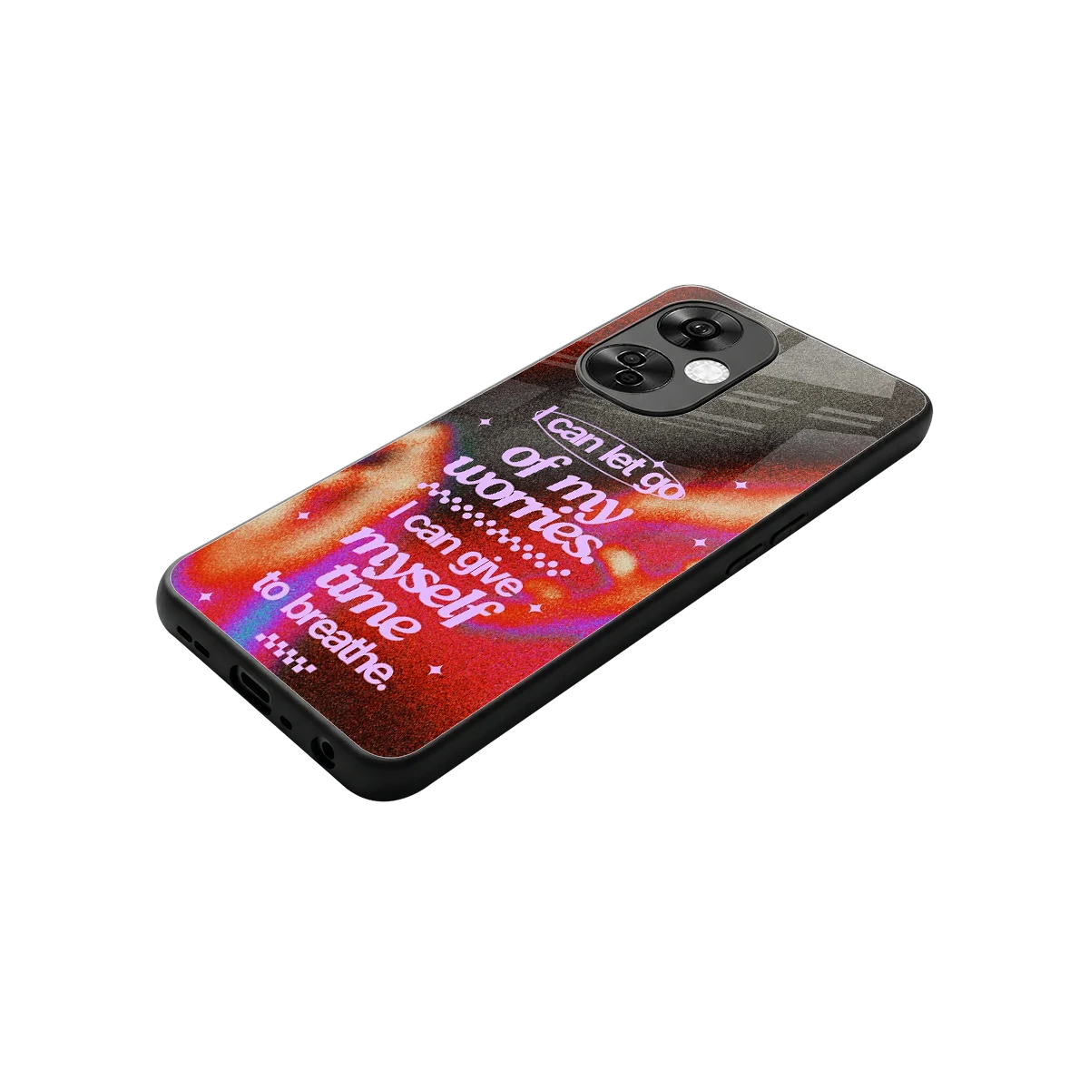 No Worries stylish phone case for oneplus nord ce 3 lite | glossy glass and slim fit