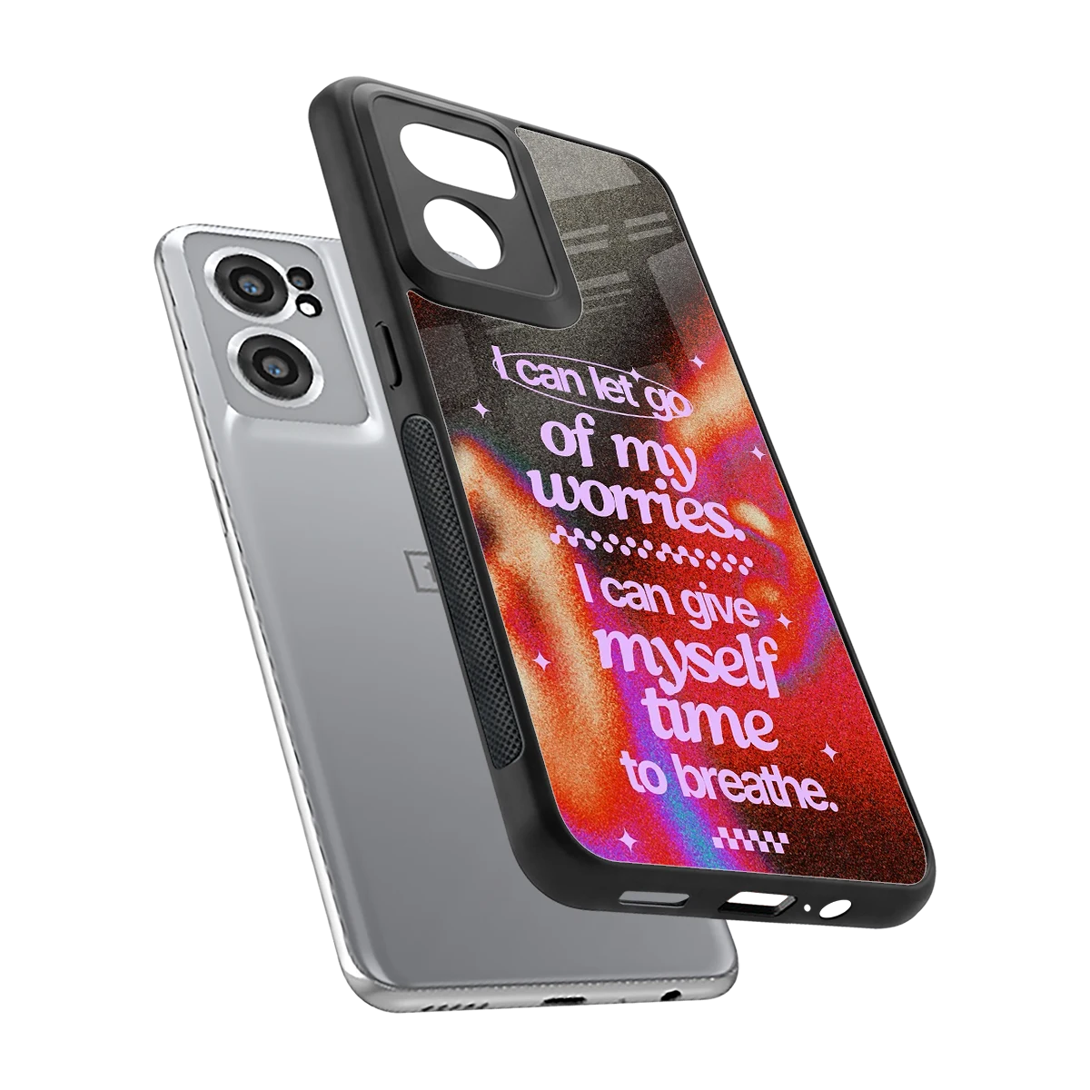 No Worries sleek oneplus nord ce 2 cover with tempered glass back and TPU edges