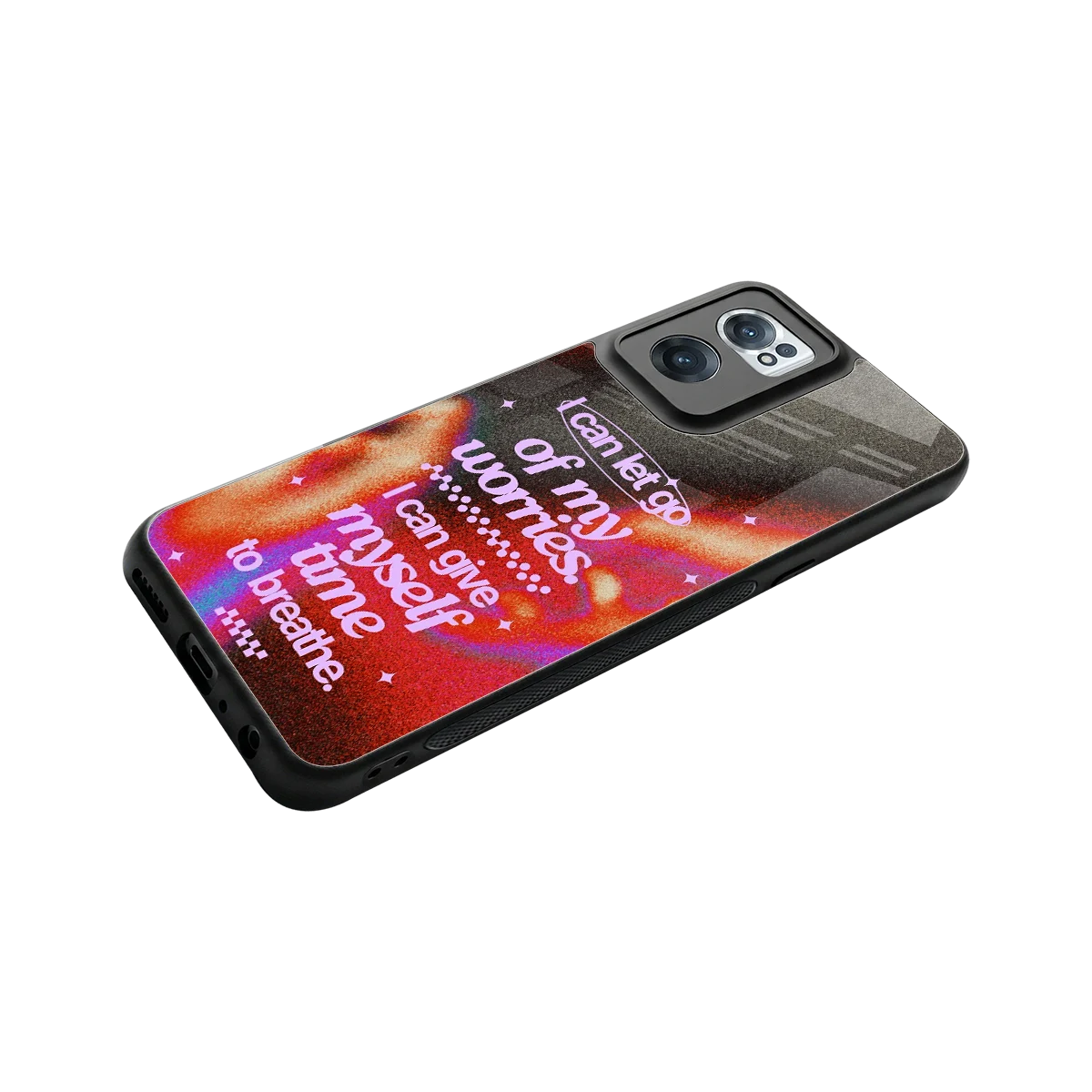 No Worries stylish phone case for oneplus nord ce 2 | glossy glass and slim fit
