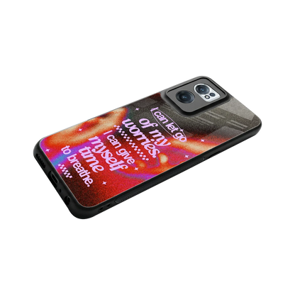 No Worries stylish phone case for oneplus nord ce 2 | glossy glass and slim fit