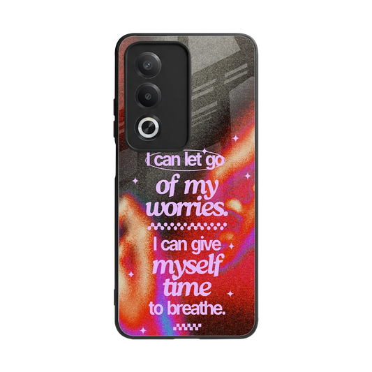 No Worries back phone cover | glass case for oppo a3 pro