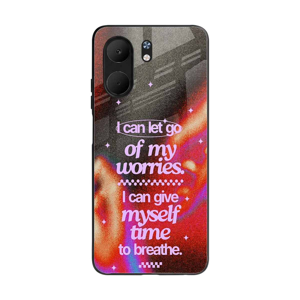 No Worries back phone cover | glass case for oppo a5x 5g