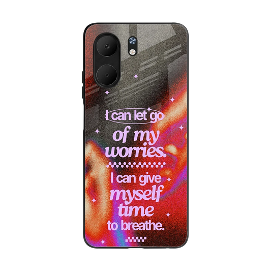 No Worries back phone cover | glass case for oppo a5x 5g