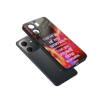 No Worries sleek oppo a5x 5g cover with tempered glass back and TPU edges