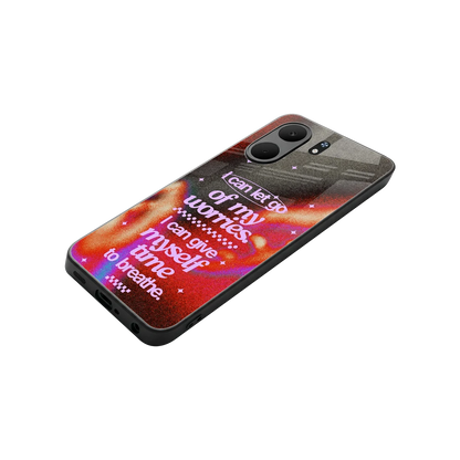 No Worries stylish phone case for oppo a5x 5g | glossy glass and slim fit