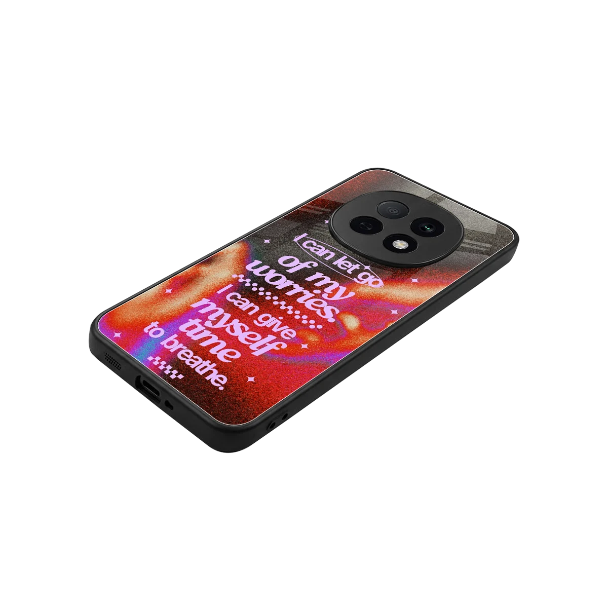 No Worries stylish phone case for oppo f29 pro 5g | glossy glass and slim fit