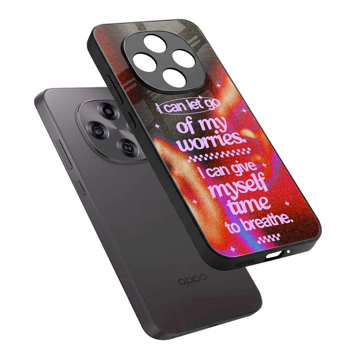 No Worries sleek oppo f31 pro 5g cover with tempered glass back and TPU edges