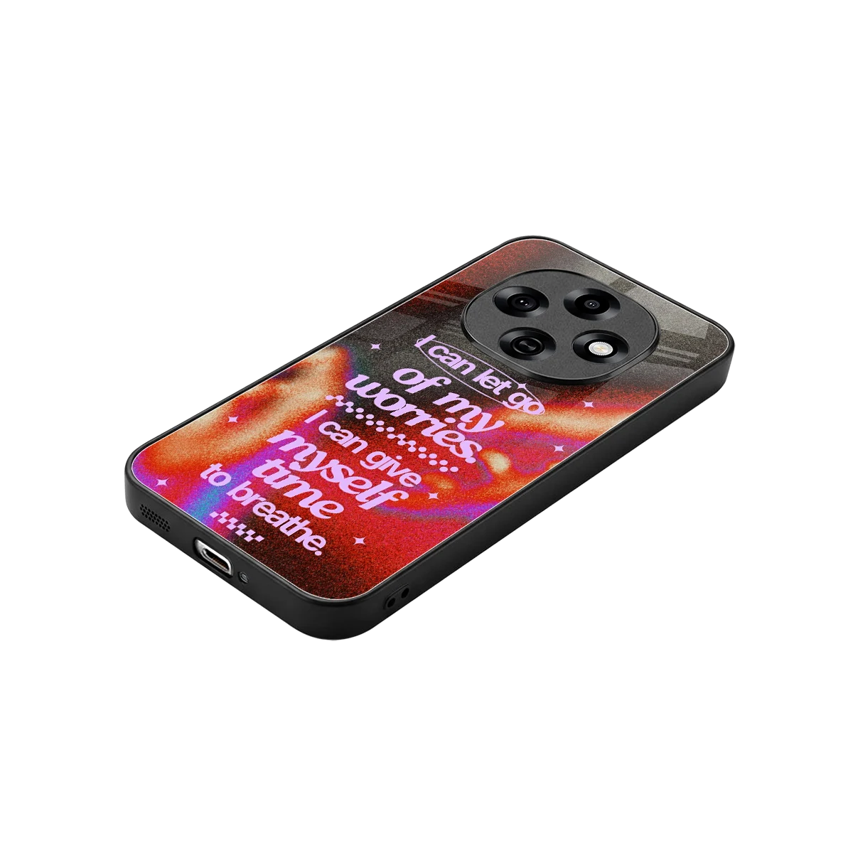 No Worries stylish phone case for oppo f31 pro 5g | glossy glass and slim fit