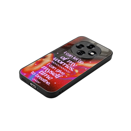 No Worries stylish phone case for oppo f31 pro 5g | glossy glass and slim fit