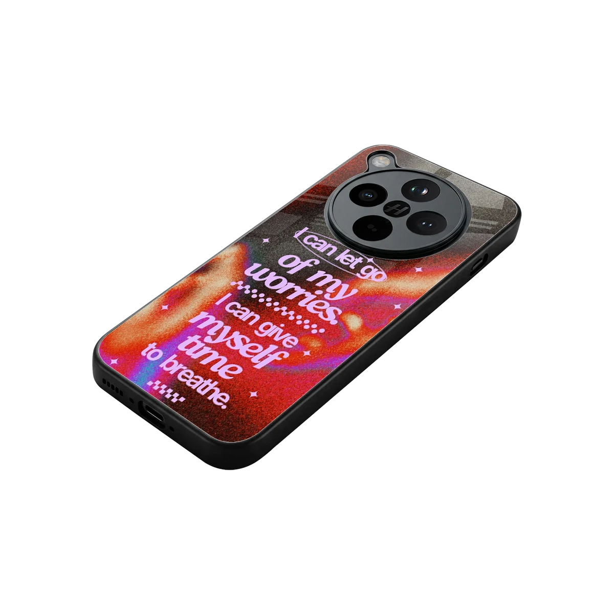 No Worries stylish phone case for oppo find x8 | glossy glass and slim fit