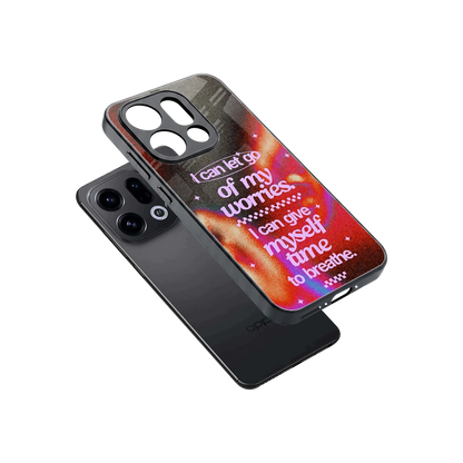 No Worries sleek oppo find x9 cover with tempered glass back and TPU edges
