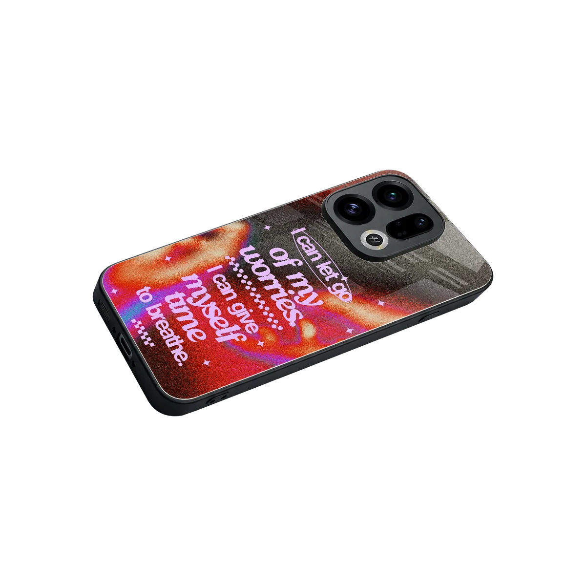 No Worries stylish phone case for oppo find x9 | glossy glass and slim fit
