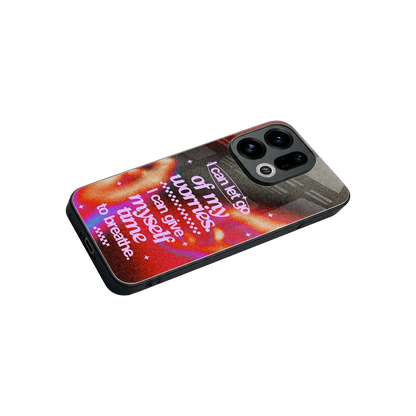 No Worries stylish phone case for oppo find x9 | glossy glass and slim fit