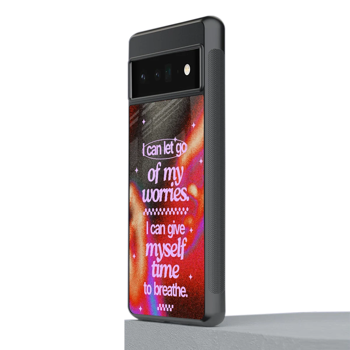 No Worries stylish phone case for google pixel 6 pro | glossy glass and slim fit