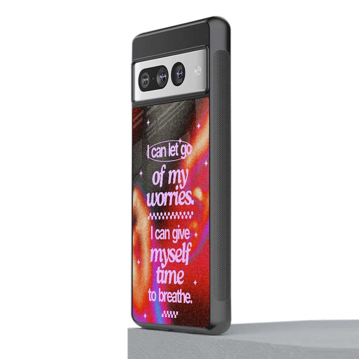 No Worries stylish phone case for google pixel 7 pro | glossy glass and slim fit