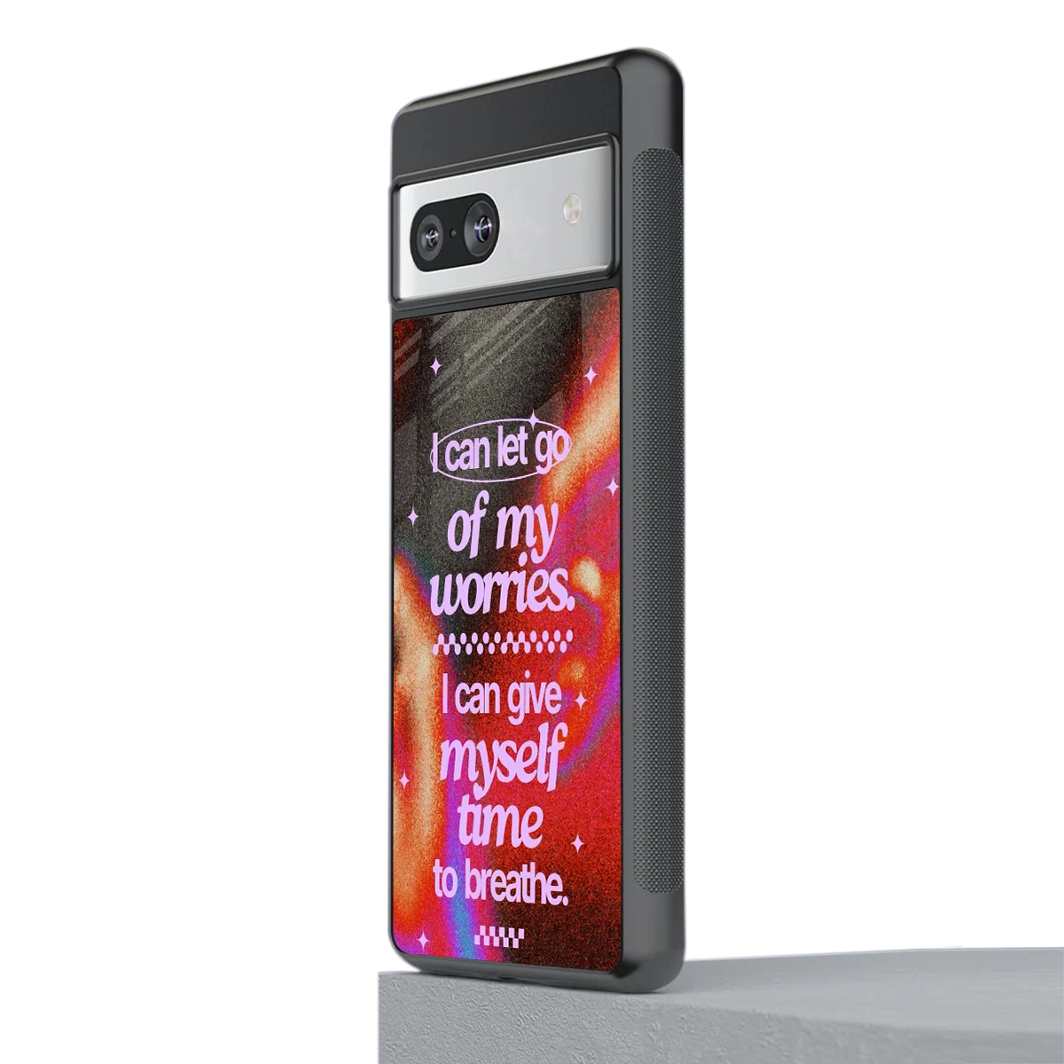 No Worries stylish phone case for google pixel 7 | glossy glass and slim fit