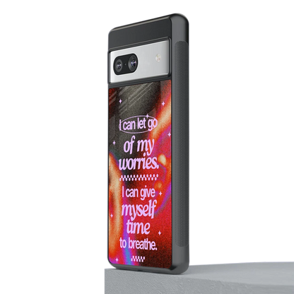 No Worries stylish phone case for google pixel 7 | glossy glass and slim fit