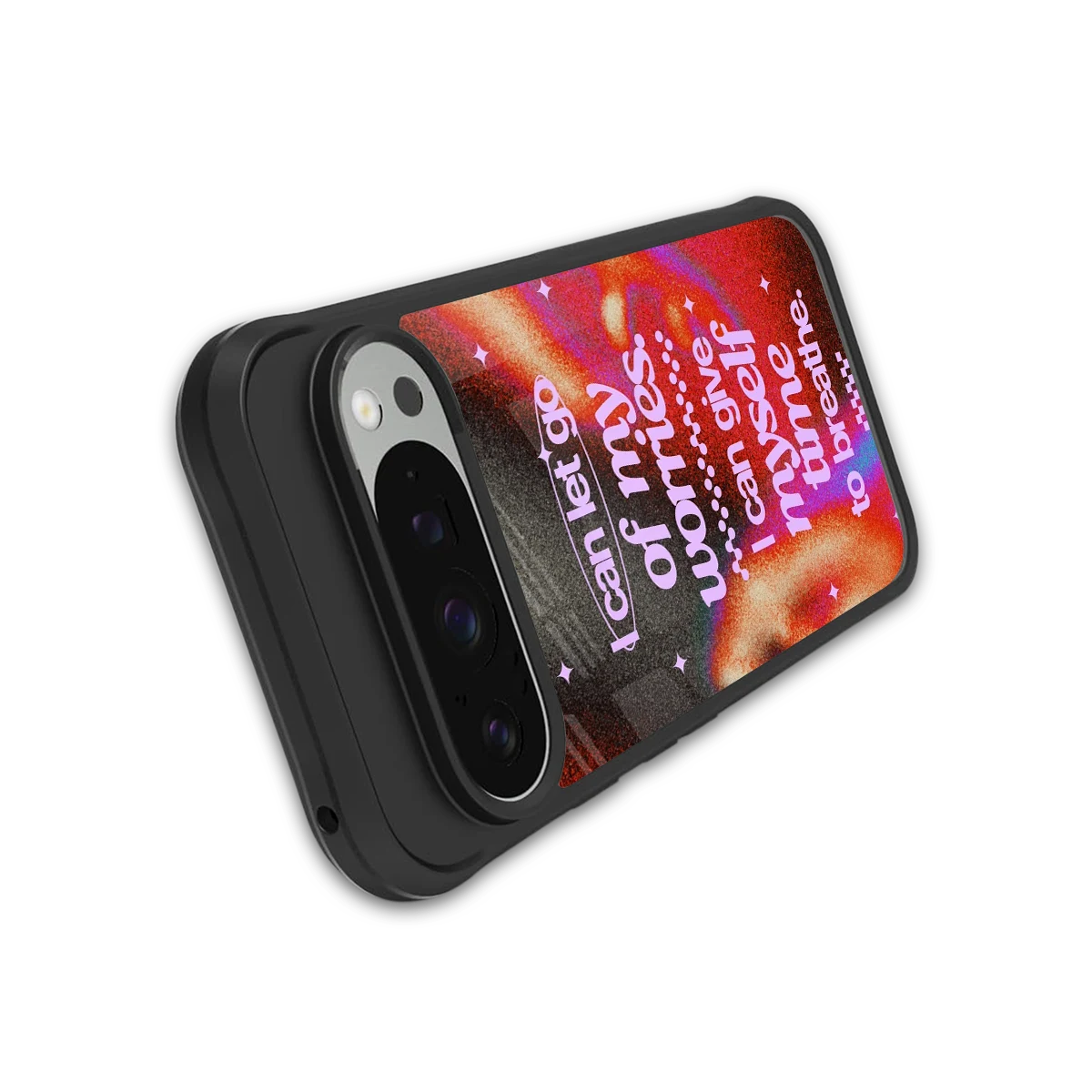 No Worries stylish phone case for google pixel 9 pro | glossy glass and slim fit