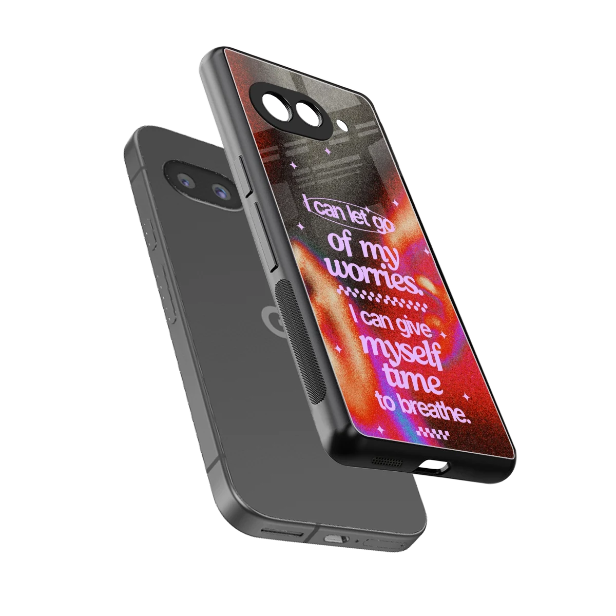 No Worries sleek google pixel 10a cover with tempered glass back and TPU edges