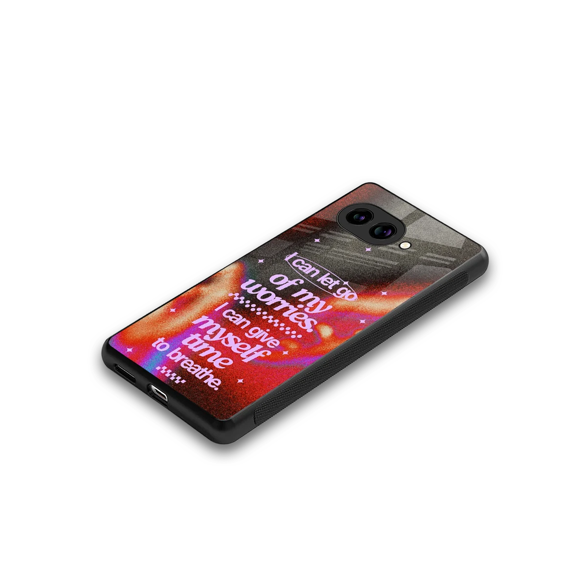 No Worries stylish phone case for google pixel 10a | glossy glass and slim fit