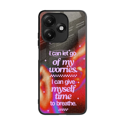 No Worries back phone cover | glass case for redmi 12 5g