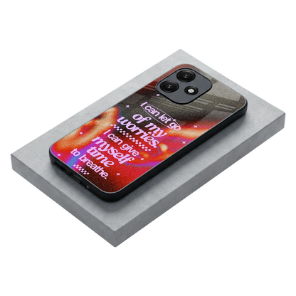 No Worries stylish phone case for redmi 12 5g | glossy glass and slim fit