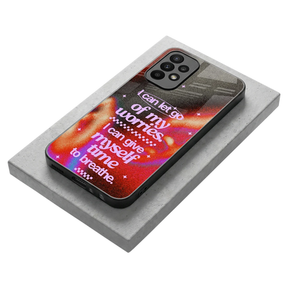 No Worries stylish phone case for samsung galaxy a23 | glossy glass and slim fit