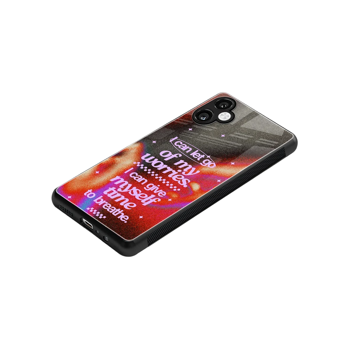 No Worries stylish phone case for samsung galaxy a06 5g | glossy glass and slim fit