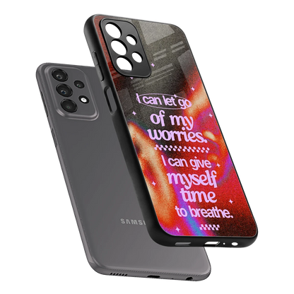No Worries sleek samsung galaxy a23 cover with tempered glass back and TPU edges