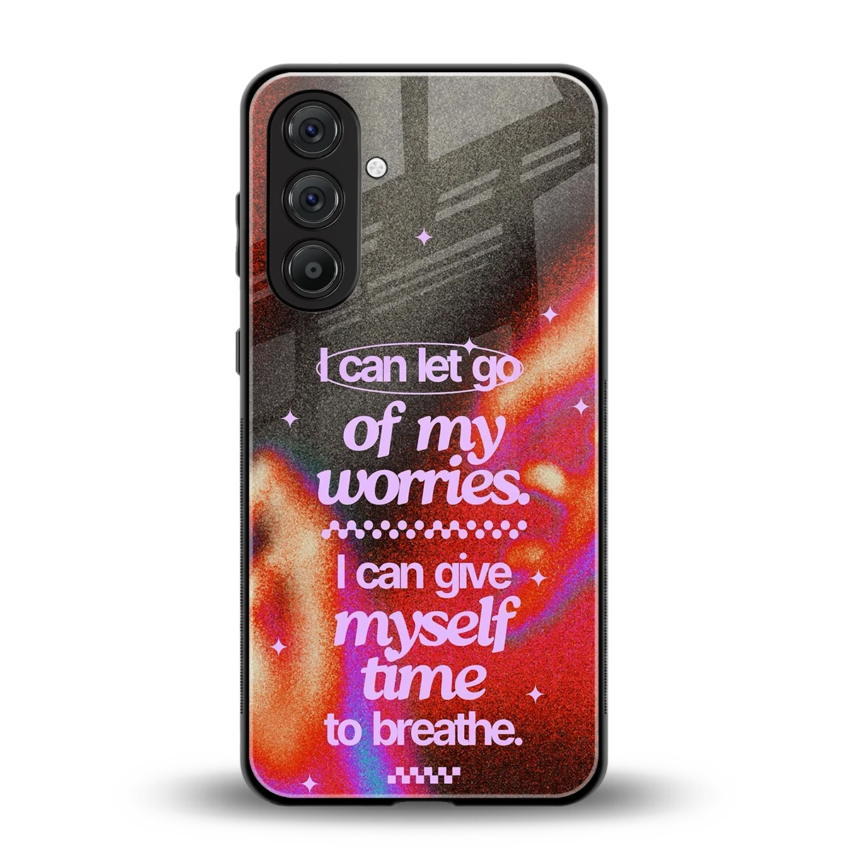 No Worries back phone cover | glass case for samsung galaxy a37 5g
