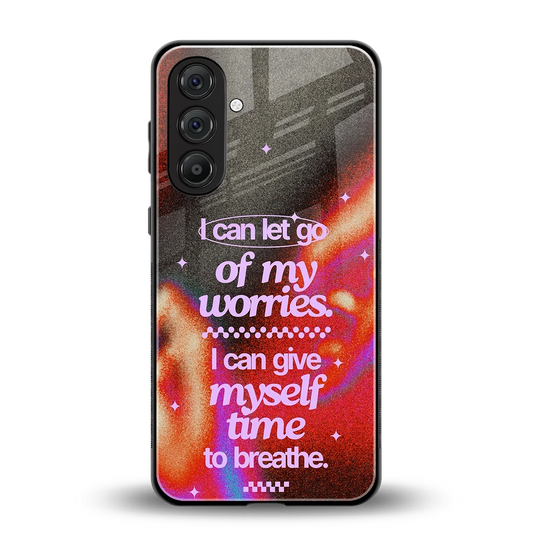 No Worries back phone cover | glass case for samsung galaxy m36 5g