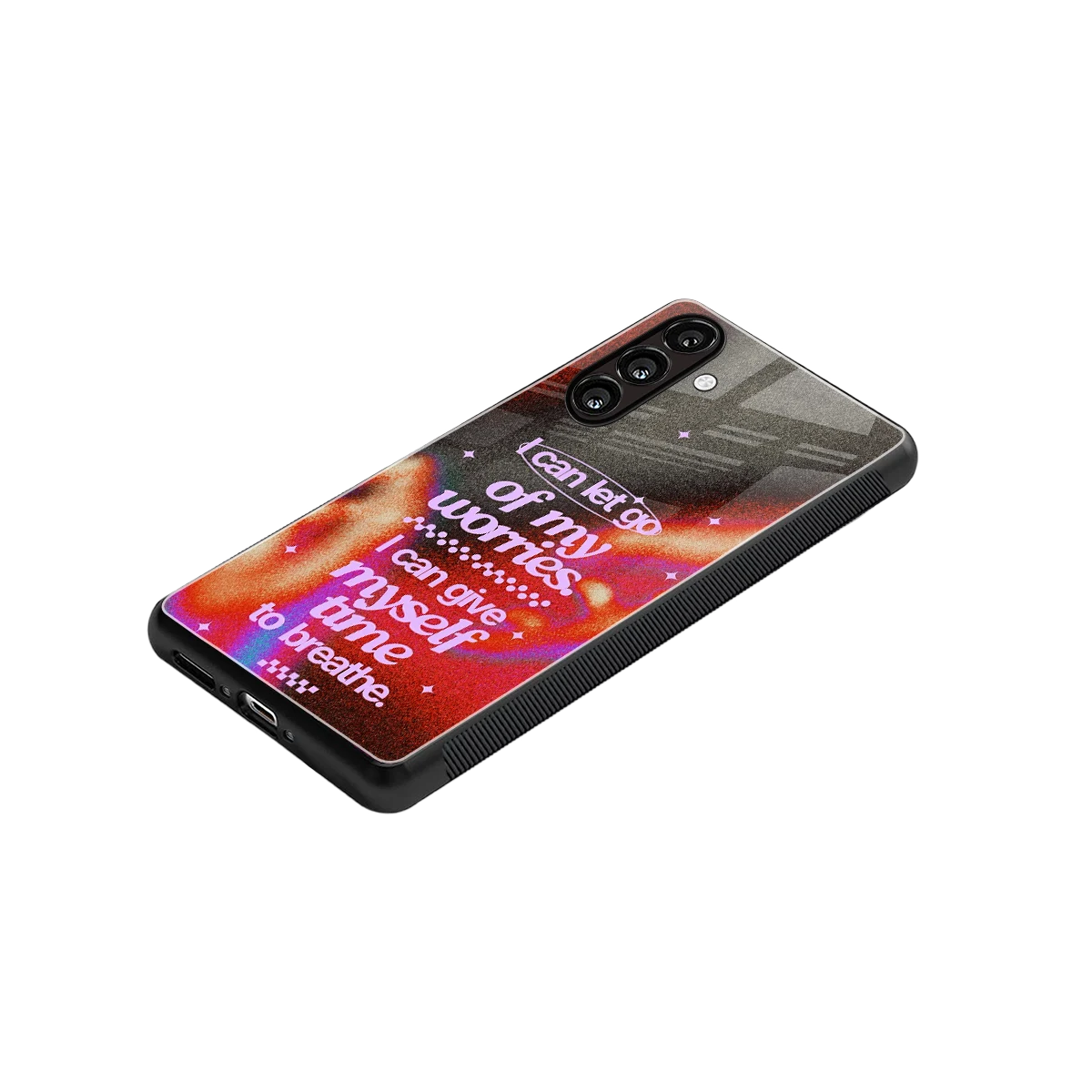 No Worries stylish phone case for samsung galaxy a37 5g | glossy glass and slim fit
